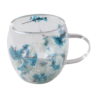 CupHup Стъклена термо чаша CupHup Passion Flower, Двойно дъно, Lisianthus (02-11)