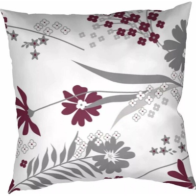 Dadka krep Agata bordová na bielej 40 x 50 cm