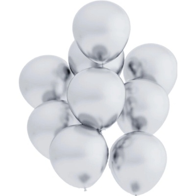 Belbal Malý dekorační chromový balónek stříbrný