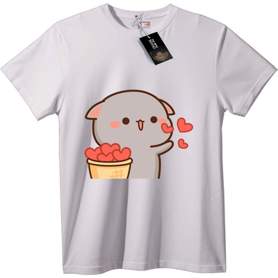 NOONEBRAND Тениска Сладко сърце животно - 6XL, White