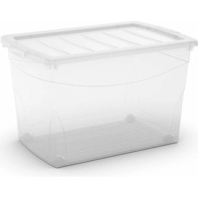 KIS Omnibox 008612WHTRS Box 60 l, priehľadný s kolieskami