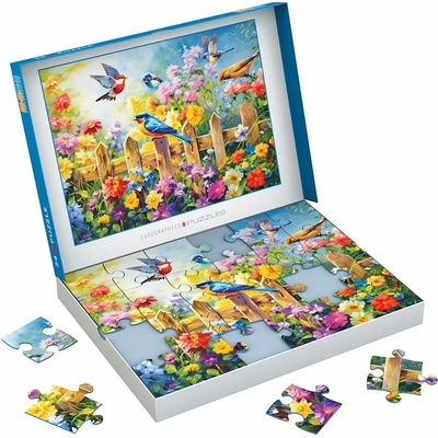 EUROGRAPHICS Connecting Pieces Hravé záhradné vtáky 24 dielov