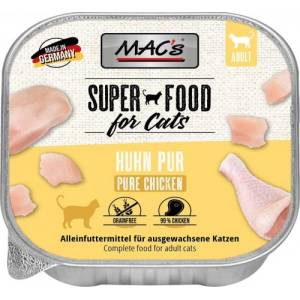 MAC's Mac’s Cat Adult GRAIN FREE, пастет за пораснали котки, БЕЗ ЗЪРНО, с чисто пилешко месо, 85 гр - Германия - 501VE