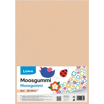LUMA Moosgummi A4 tělová - balení 10 ks