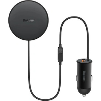 BASEUS CW01 autonabíjačka 25W + MagSafe držiak s bezdrôtovou nabíjačkou 15W, čierna