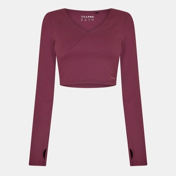 USA Pro Wrap Front Top Womens - Dark Cherry