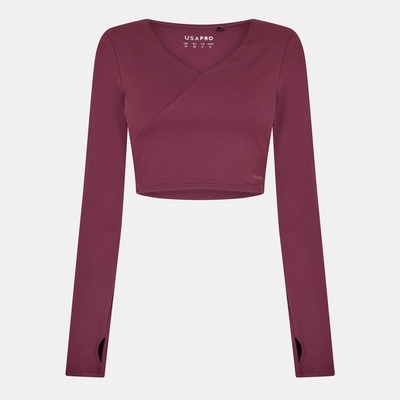USA Pro Wrap Front Top Womens - Dark Cherry