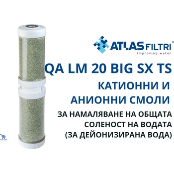 Atlas Filtri Atlas QA LM 20 BIG SX TS Контейнер със смесена смола за намаляване на общата соленост на водата 20" BIG (RA5217625)