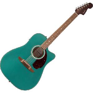 Fender California Deluxe Redondo CE WN Sherwood Green Електро-акустична китара Дреднаут