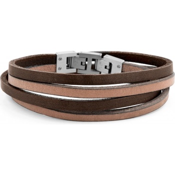 Lucleon náramek Tan & Steel Roy Double Wrap MP_bracelet223
