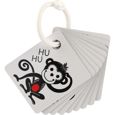 Profibaby kartičky kontrastní černobílé s barevným prvkem 9ks zvířátka pro miminko – Zboží Dáma