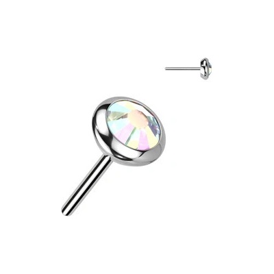 Šperky4U Náhradní kamínek k PUSH IN piercingu titan TIT1242AB-040