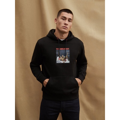 Celio Черен мъжки пуловер с качулка Celio Muhammad Ali Celio | Cheren | МЪЖЕ | S