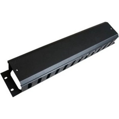 Vyvazovací panel XtendLan CMP2USTEEL-B Vyvazovací panel, 2U, celokovový, s krytem, profil 9x4,5cm CMP2USTEEL-B