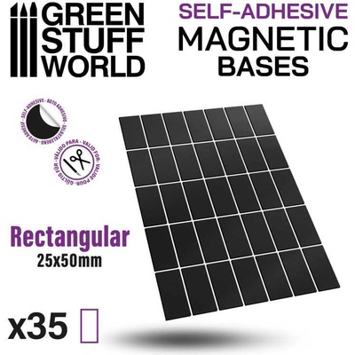 Green Stuff World Flexibilné samolepiace magnety obdĺžnikové 25x50 mm 35 ks