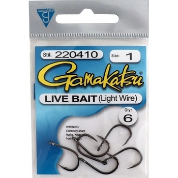 Gamakatsu Live Bait Light Wire vel.1 6 ks