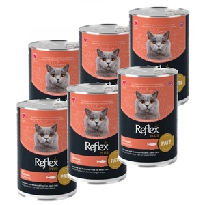 Lider Pet Food Reflex Plus Пастет за израснали котки със Сьомга - 395 гр, 6 бр комплект - Турция