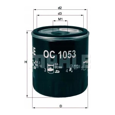 MAHLE OLEJOVÝ FILTER VOLKSWAGEN T5 MAHLE