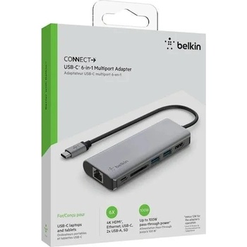 Belkin 6-in-1 Multiport USB-C Adapter AVC008BTSGY