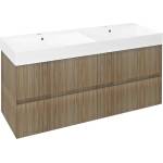 SAPHO Filena - Двоен шкаф за мивка 118x52x43 см, 4x чекмеджета, дъб FID1212D (FID1212D)