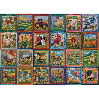 Cobble Hill - Puzzle Country Life Crochet - 1 000 piese