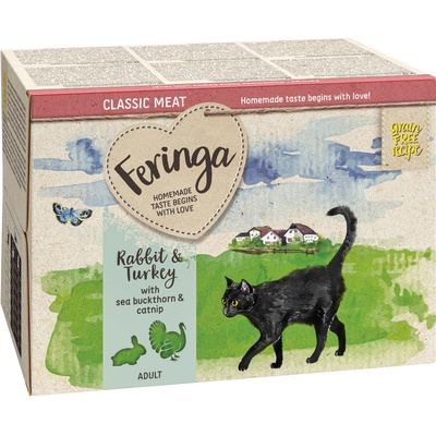 Feringa Classic mäsové menu 24 x 85 g králik a morčacie s rakytníkom