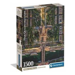 Clementoni -CLE puzzle 1500 Compact Flying Over Paris 31742