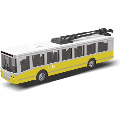 Rappa Trolejbus MHD žltý 16 cm