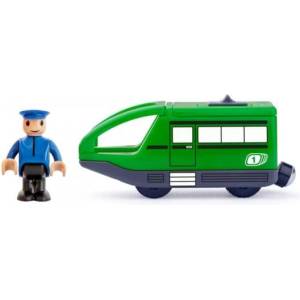 Woodyland Модерен електрически локомотив - зелен (91907)