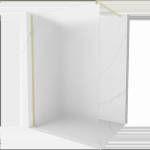Mexen Kioto преграда за душ тип Walk-in 90 x 200 cm, скреж 8 mm, златно матирано - 800-090-101-55-30 (800-090-101-55-30)