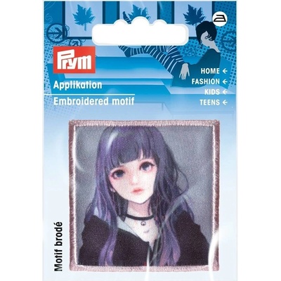 PRYM Nášivka anime dievča s fialovými vlasmi, nažehľovacie