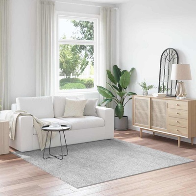 vidaXL Антихлъзгащ shaggy килим Сив 200 x 200 cm ПП (4019778)