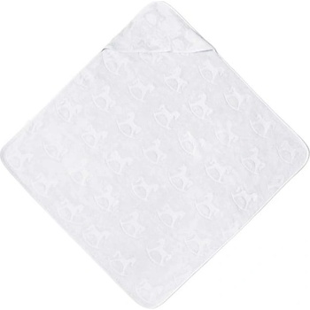 La Reina Бебешка хавлиена кърпа с качулка La Reina - Vivia, 100 х 100 cm, бяла