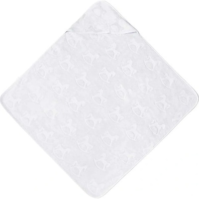 La Reina Бебешка хавлиена кърпа с качулка La Reina - Vivia, 100 х 100 cm, бяла
