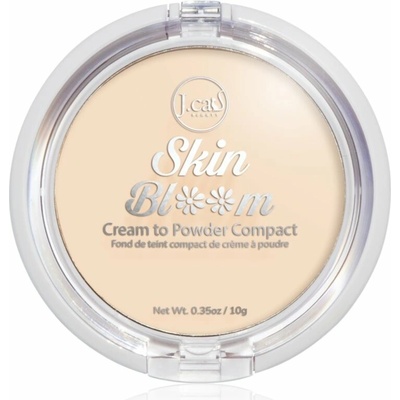 J.Cat Beauty Skin Bloom krémový kompaktný make-up pre plné krytie 101 Ivory 7,5 g