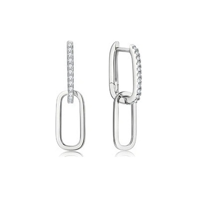 Nubis stříbrné náušnice s moissanity MN129