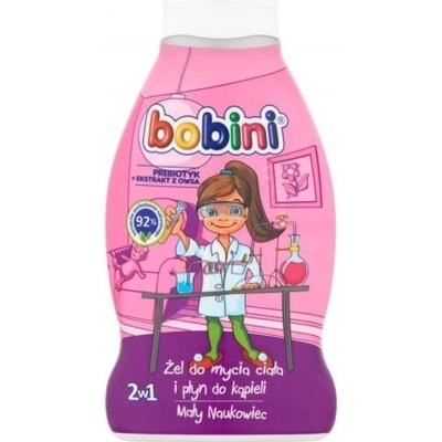Bobini pena do kúpeľa + gél na umývanie tela malá výskumníčka 660 ml