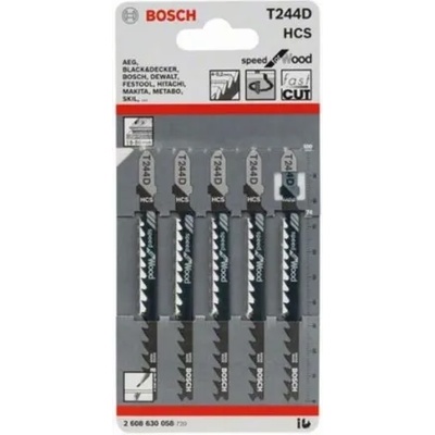Нож за зеге Bosch с T-захват 74/100 мм, 6.4-5 TPI, 5 бр. , криволинейно, T 244 D- 2 608 630 058