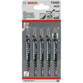 Bosch Нож за зеге Bosch с T-захват 74/100 мм, 6.4-5 TPI, 5 бр. , криволинейно, T 244 D- 2 608 630 058