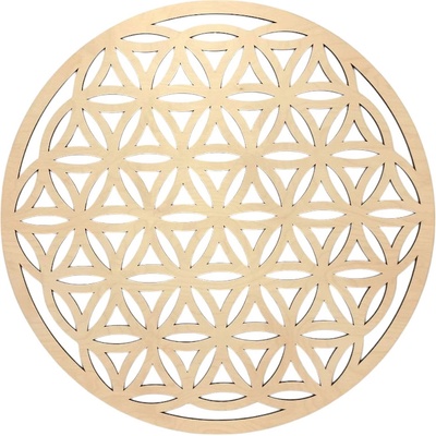 MAJADESIGN Dřevěná mandala - obraz na zeď, dekorace z překližky Rozměr obrazu: 90 x 90 cm
