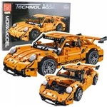 LEAN Toys GT Racing Car Construction Bricks Orange 1: 14 1268 pcs
