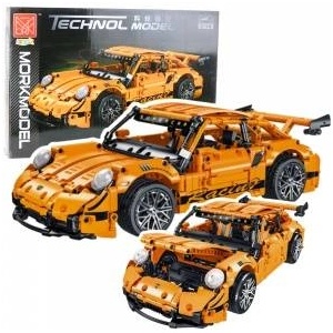 LEAN Toys GT Racing Car Construction Bricks Orange 1: 14 1268 pcs