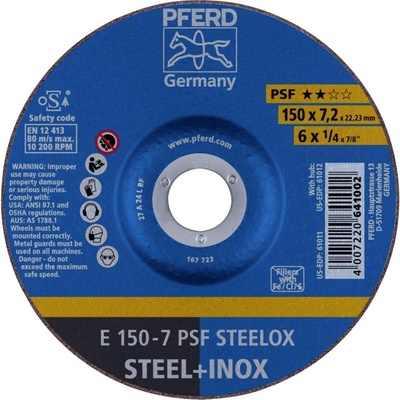 Pferd E 150-7 Brúsny kotúč lomený 150 x 22.23 mm 62015640 10 ks