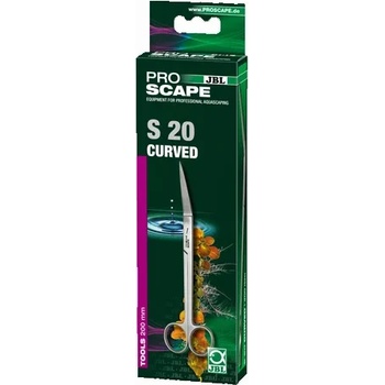 Jbl ProScape Tool S20 curved - ножица със закривен връх от неръждаема стомана за професионално поддържане на аквариумни растения, 20 см