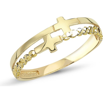 Lillian Vassago Zlatý prsten s křížky LLV46 GR022Y