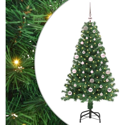 vidaXL С изкуствено коледно дърво с 150 LED светодиода Зелен 150 cm (3396902)