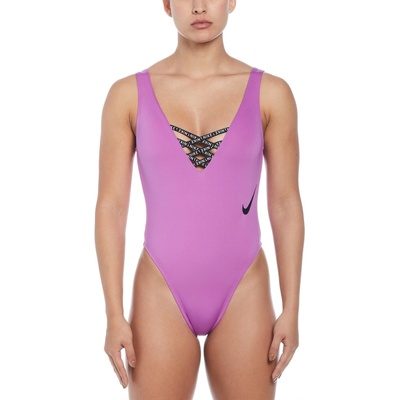 Nike Дамски бански костюм Nike Sneakerkini U-Back One-Piece Swimsuit Womens - Fuchsia Dream