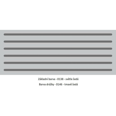 Dollken Schodová hrana TK New Generation A 40, 250cm 0138/0146 sv. šedá/tm. šedá