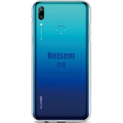 TopQ Huawei Y6 2019 silikón Nie som na Facebooku