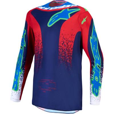 Alpinestars Fluid Drag tmavá modrá/červená/zelená/biela